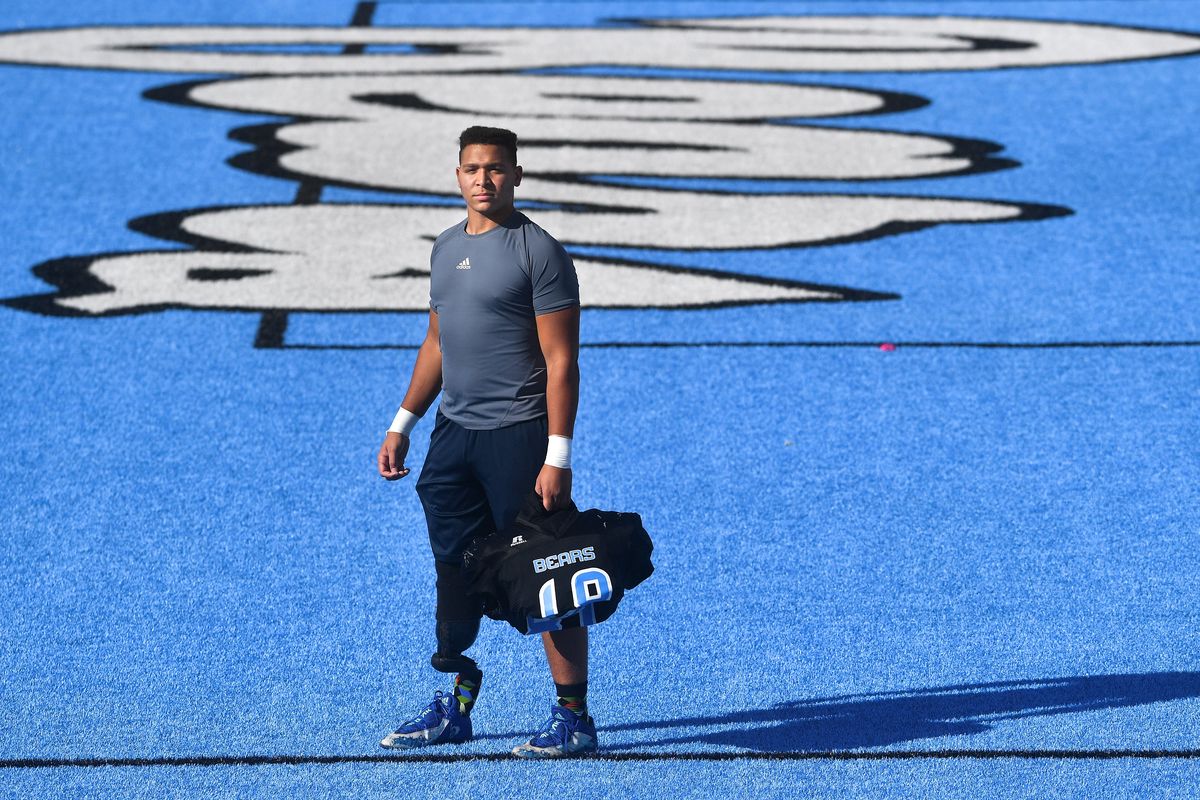 Central Valley’s Brandon Thomas poses for a photo before practice on Wednesday, Oct 6, 2021, at Central Valley High School in Spokane Valley, Wash.  (Tyler Tjomsland/The Spokesman-Re)