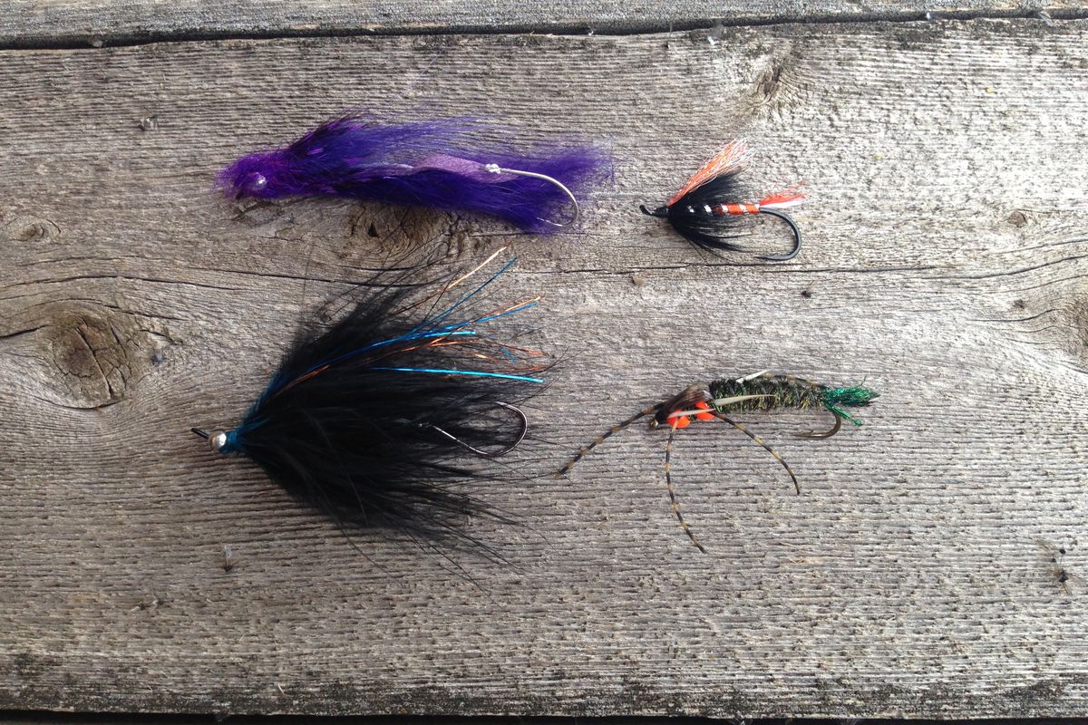 Steelhead patterns used by fly fishers. (Silver Bow Fly Shop)