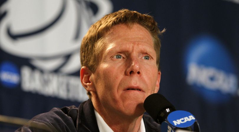 Gonzaga coach Mark Few speaks during an NCAA college basketball news conference in Buffalo, N.Y., Saturday, March 20, 2010. Gonzaga plays Syracuse in a second-round game on Sunday. (Mike Groll / Associated Press)