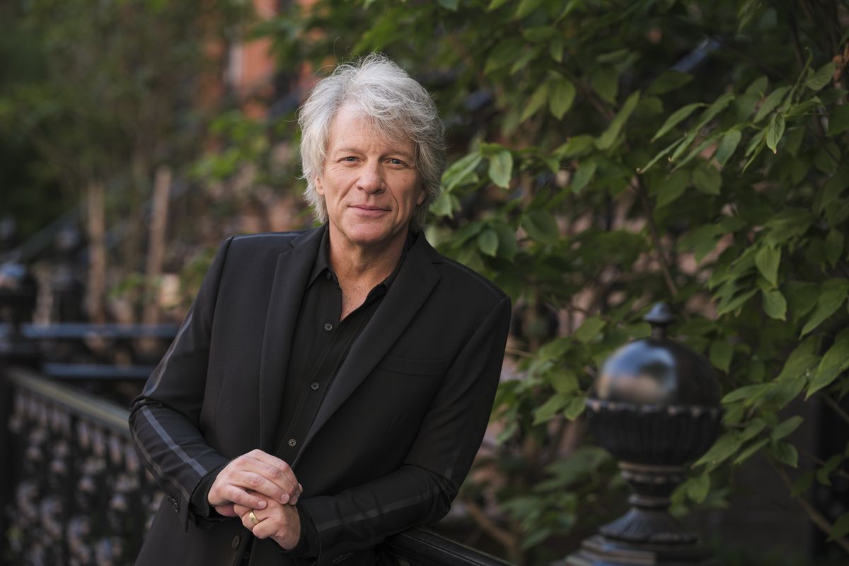 Jon Bon Jovi stands for a portrait in New York on Sept. 23 to promote his new album, “2020.”  (Drew Gurian)