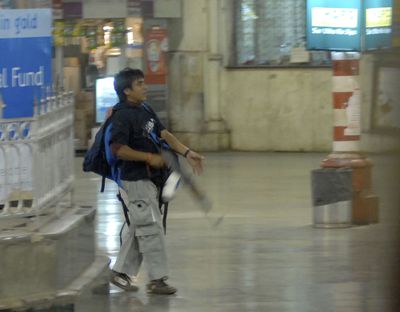 The man in this Nov. 26 photo, identified by police as Ajmal Qasab, was the only person captured in Mumbai’s terrorist siege.  (Associated Press / The Spokesman-Review)