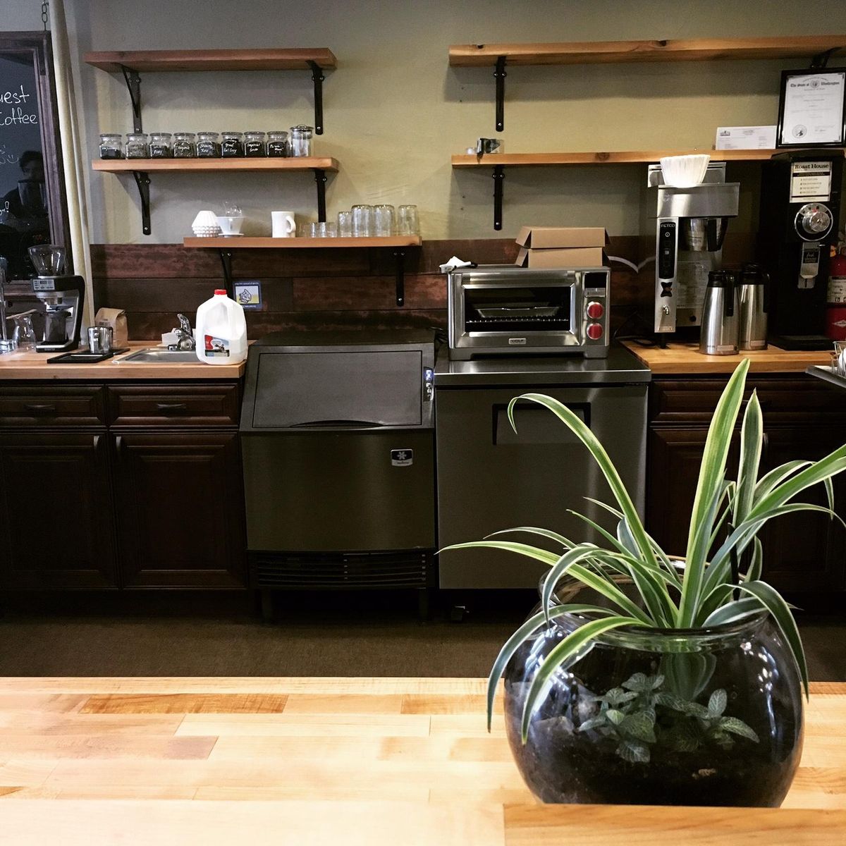 Cedar Coffee on North Monroe Street features a new counter top and coffee bar along with new shelving, carpet and paint. Cedar Coffee opened Wednesday in the spot that used to house Coeur Coffeeshop. (Adriana Janovich)
