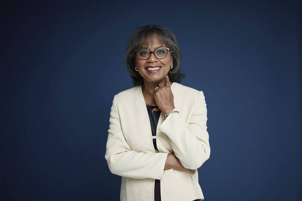 Anita Hill poses for a portrait in New York on Sept. 21 to promote her book, “Believing: Our Thirty-Year Journey to End Gender Violence,” which releases on Sept. 28.  (Taylor Jewell)