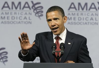 Speaking to the American Medical Association in Chicago on Monday, President Barack Obama said the nation needs to “do more to reward medical students who choose a career as a primary-care physician.” (Associated Press / The Spokesman-Review)