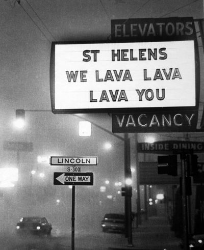 The ash from the Mount St. Helens eruption blanket the region. (Photo Archive / The Spokesman-Review)
