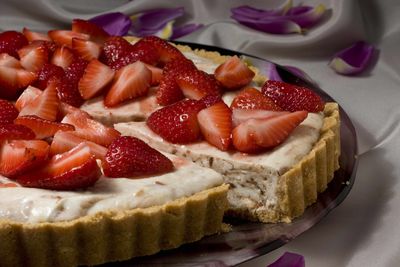 Let the kids help with this easy to make Almost No-Bake Strawberry Cheesecake Tart. (Associated Press / The Spokesman-Review)