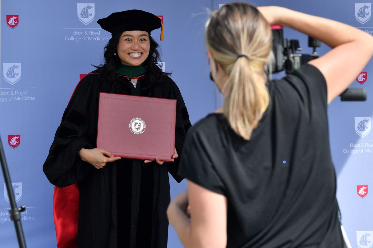 Kimberly Zien Huyng, a WSU College of Medicine graduate poses for a photo during the The Elson S. Floyd College of Medicine
