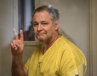 Eugene A. Jupp, 54, shown here on February 26 at the Spokane County Jail, has been sentenced to 25 years in prison after he was convicted earlier this year of murdering his roommate on the South Hill and stuffing her body into a recycling dumpster, where it was found on a conveyor belt by workers. (Dan Pelle / The Spokesman-Review)