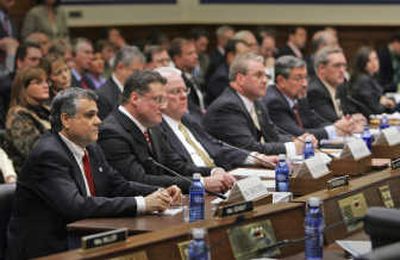 
Associated Press Current and former FAA aviation safety inspectors testify Thursday before the House Transportation and Infrastructure Committee on FAA oversight of airlines.
 (Associated Press / The Spokesman-Review)
