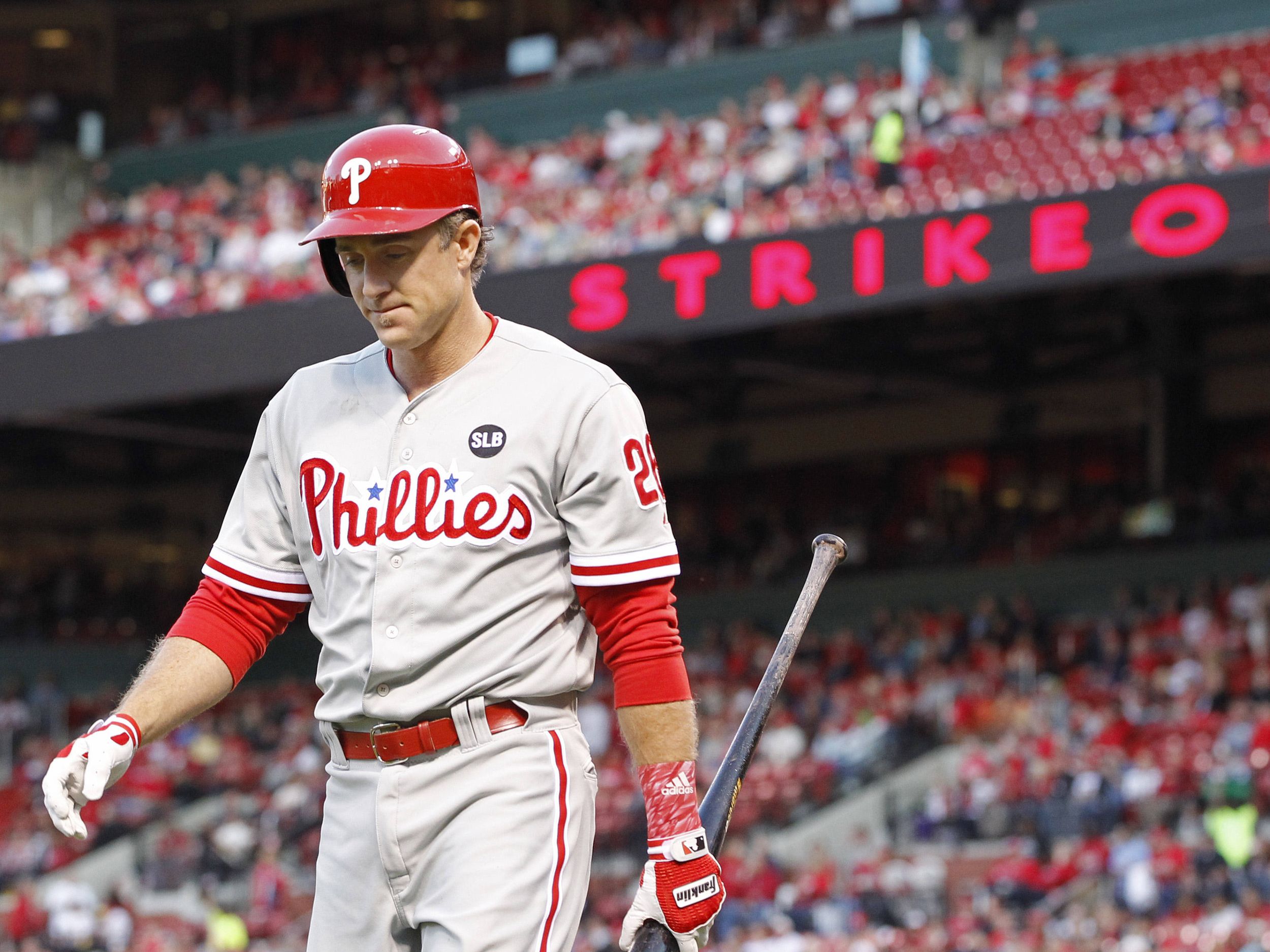 Phillies second baseman Chase Utley (26) at Minute Maid Park in