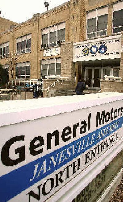 
 General Motors' oldest plant, in Janesville, Wis., was spared when the automaker announced plans last week to eliminate 30,000 manufacturing jobs and close nine North American assembly, stamping and powertrain plants by 2008.  
 (Associated Press / The Spokesman-Review)