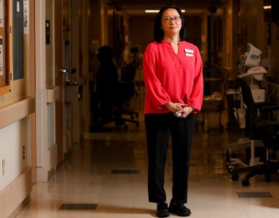 Dr. Camtu Thai, who was head of the COVID unit at the Mann-Grandstaff VA Medical Center poses Wednesday at the VA in Spokane.  (Tyler Tjomsland/THE SPOKESMAN-REVIEW)