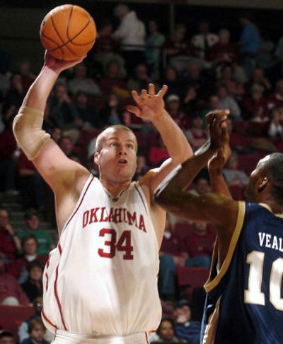 
Oklahoma forward Kevin Bookout scores 24 points and grabs 10 rebounds. 
 (Associated Press / The Spokesman-Review)