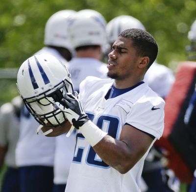 Tennessee Titans running back Bishop Sankey made his first appearance at OTAs on Thursday. (Associated Press)
