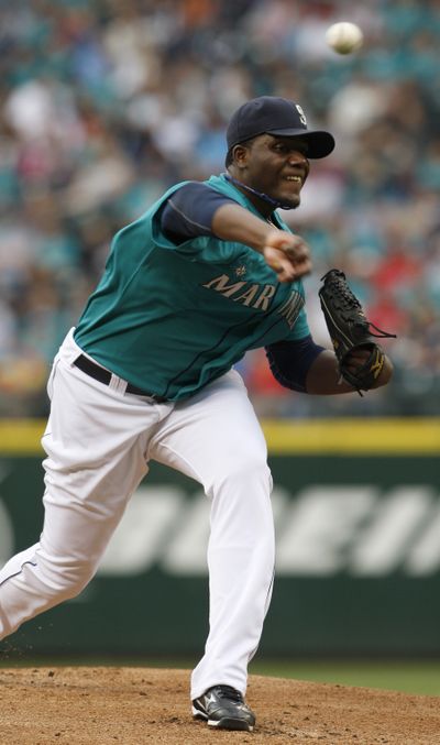 Michael Pineda took a no-hitter into the sixth inning for the Mariners. (Associated Press)