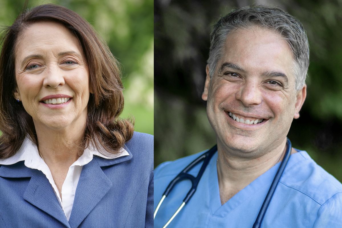 Sen. Maria Cantwell, a Democrat, and Dr. Raul Garcia, a Republican, are facing off in the 2024 election to represent Washington in the Senate.  (Courtesy of the Cantwell and Garcia campaigns)