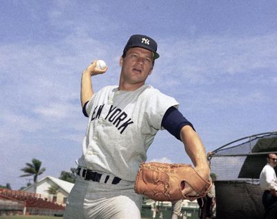 This 1967 file photo shows New York Yankees pitcher Jim Bouton. Jim Bouton, the pitcher who shocked the conservative baseball world with the tell-all book 