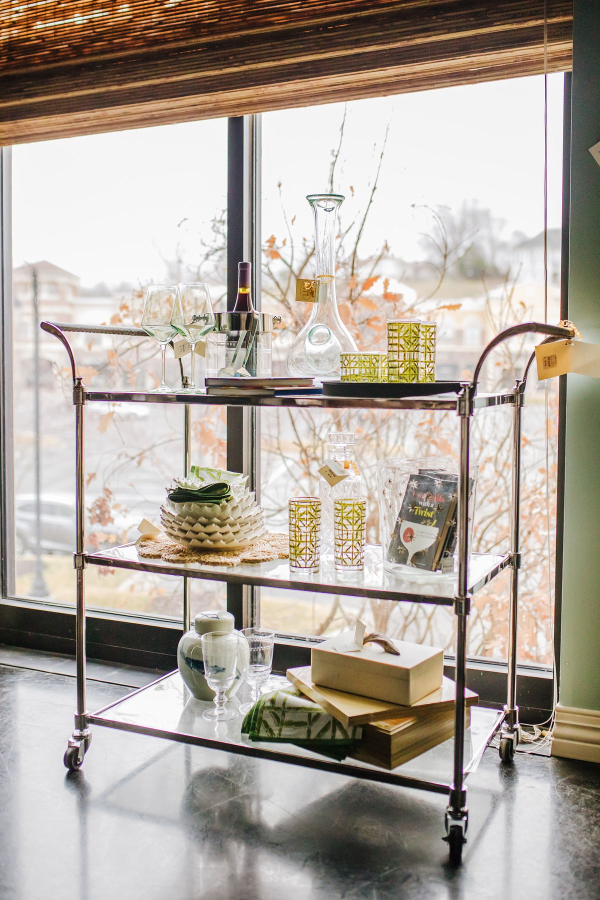 Everything you place on these tiny shelves needs to either serve a functional purpose or add a powerful punch of visual panache.  (Courtesy)
