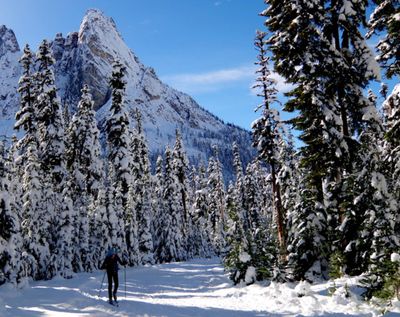 Enough snow fell Monday and Tuesday in the season's first good snowstorm to allow groomers to begin packing portions of the Methow Valley nordic ski trail system.