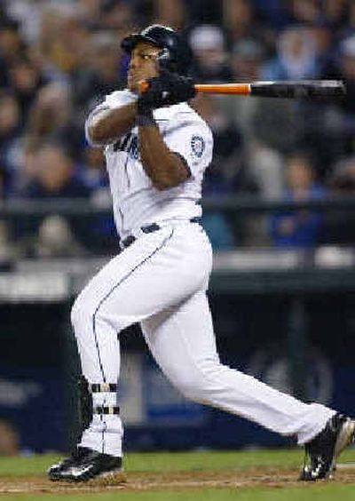 
Seattle's Adrian Beltre homers last week against San Diego's Brian Lawrence. 
 (Associated Press / The Spokesman-Review)