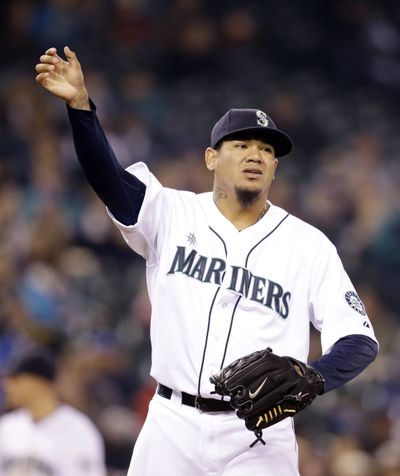 Saturday was the seventh straight start Seattle’s Felix Hernandez failed to register a win against the Rangers. (Associated Press)