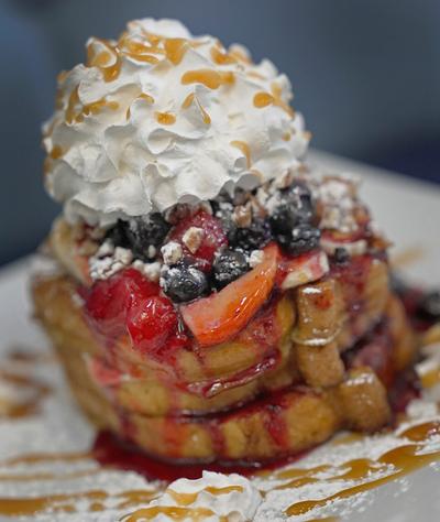 The Apple Valley Stuffed French Toast at Apple Valley Pancake House May 6, in Appleton, Wis.  (USA Today)