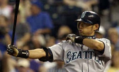 
Ichiro Suzuki of the Mariners is on target to challenge George Sisler's record of 257 hits in a season. 
 (Associated Press / The Spokesman-Review)
