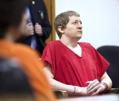 Kyle Odom, 30, listens to the judge during a court proceeding Tuesday in which he pleaded not guilty to shooting Pastor Tim Remington in the parking lot of The Altar Church on Best Avenue in Coeur d'Alene. (Coeur d'Alene Press photo)