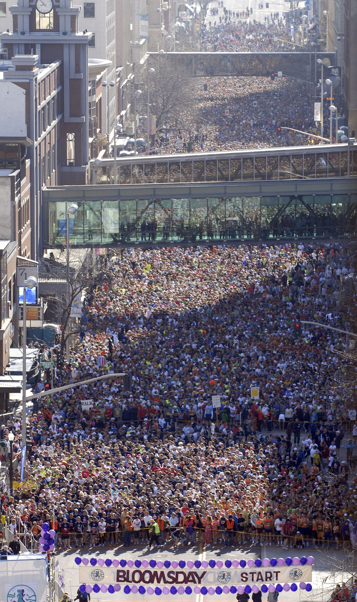 Bloomies wait in anticipation for the start of Bloomsday 2011 on Sunday, May 1, 2011. (Liz Kishimoto / The Spokesman-Review)