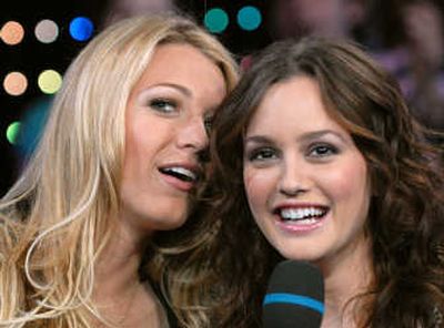 
Actors Leighton Meester, right, and Blake Lively from the TV show 