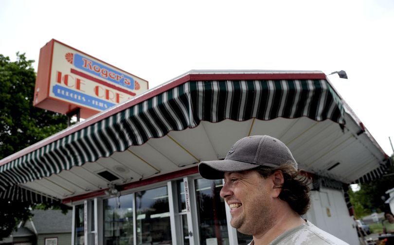 Mark Randolph, new owner of Roger's Ice Cream in Coeur d'Alene talked about his plans for the downtown icon on Tuesday, June 9, 2009. KATHY PLONKA kathypl@spokesman.com (Kathy Plonka / The Spokesman-Review)