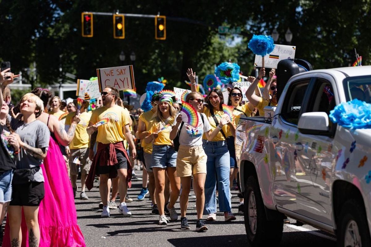 The city of Portland hosts its annual Pride parade through downtown in celebration of the LGBTQIA+ community on July 16. (Tribune News Service)