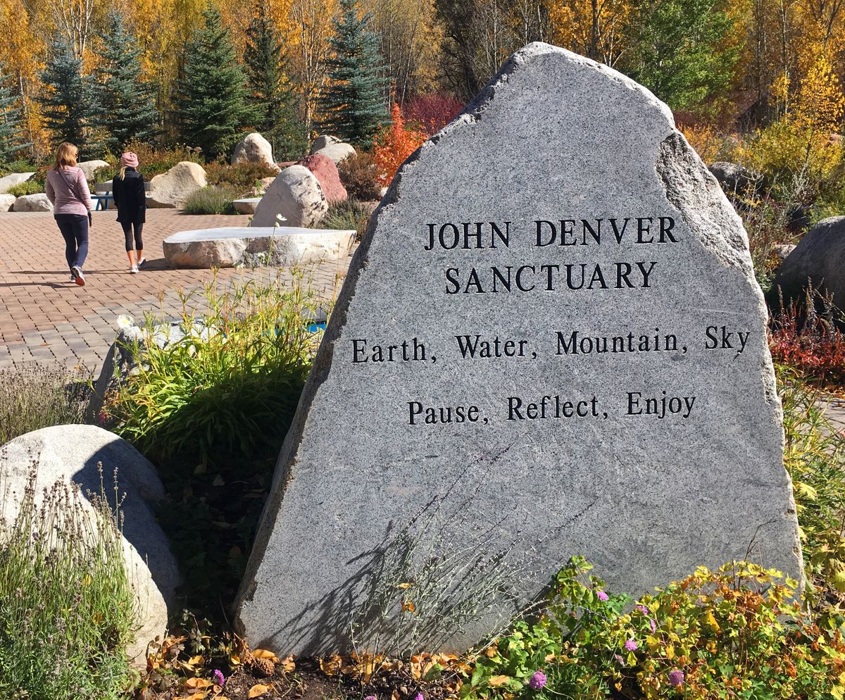 The John Denver Sanctuary is part of Rio Grande Park in Aspen, honoring the legacy of the folk singer.
