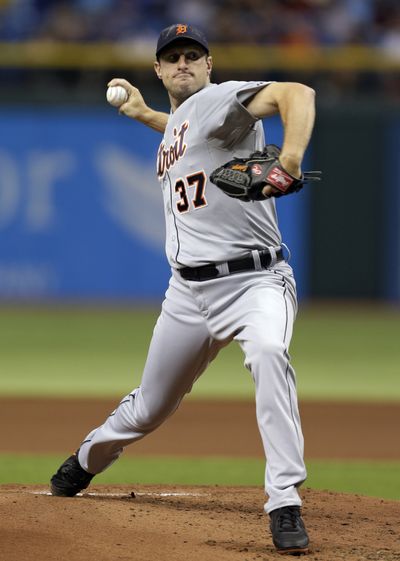 Tigers starter Max Scherzer leads majors with 13 wins. (Associated Press)