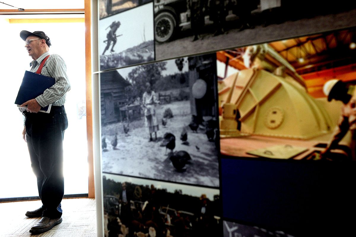 “I’ve been a logger since I was 11 years old,” said Jim Lake, of Priest River, Idaho, after checking out the Smithsonian Institute’s exhibit, “The Way We Worked,” at the Beardmore Block in Priest River on Wednesday. (Kathy Plonka)