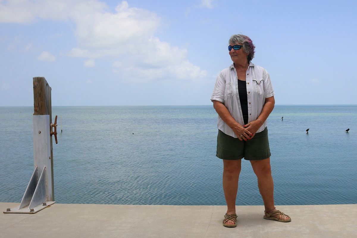Cynthia Lewis, director of the Keys Marine Laboratory, has overseen operations as a coral evacuation is underway. Hundreds of corals are being relocated to Lewis’ lab as ocean temperatures hover in the mid-90s.  (Max Chesnes/Tampa Bay Times/TNS)