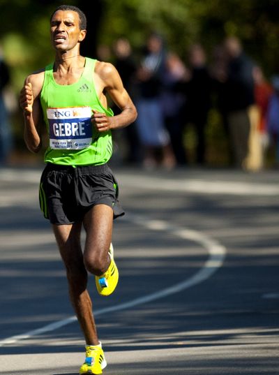 Gebre Gebrmariam of Ethiopia won the New York City Marathon men’s division in his debut. (Associated Press)