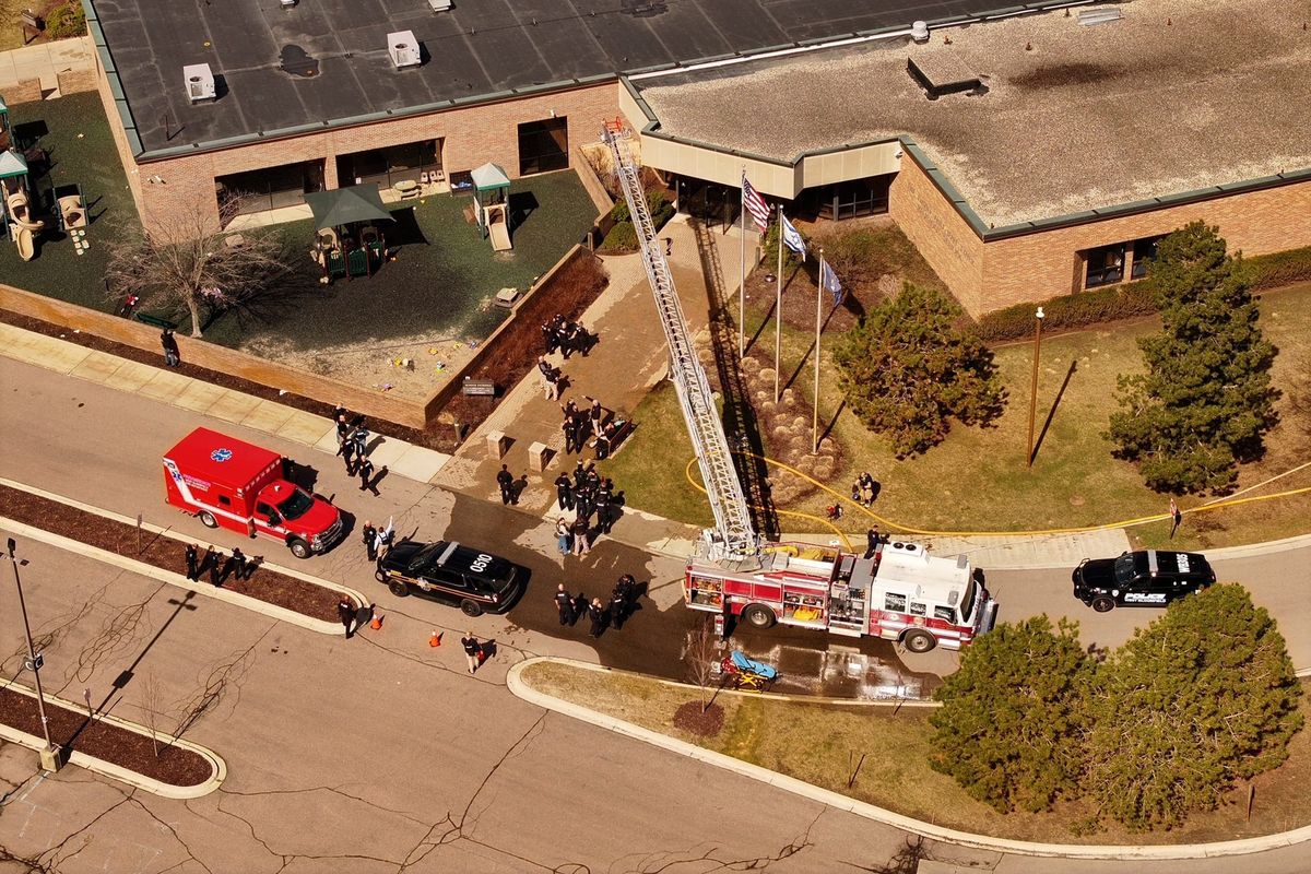 An alert about an active shooter situation near the Temple Israel synagogue in West Bloomfield Township, Mich., was issued March 12, 2026, urging residents to avoid the area and shelter in place. (David Guralnick/The Detroit News/TNS) (David Guralnick/The Detroit News/TNS)