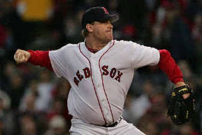 
Boston ace Curt Schilling was roughed up in his 2005 debut.
 (Associated Press / The Spokesman-Review)