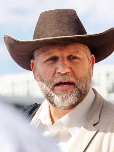Ammon Bundy, pictured here in Boise in 2023, and his family have spoken out after FBI Director Kash Patel awarded agents with medals of bravery in the shooting death of Robert “LaVoy” Finicum, a rancher who occupied the Malheur Wildlife Refuge in Oregon alongside Bundy in 2016.  (Sarah A. Miller/ Idaho Statesman)
