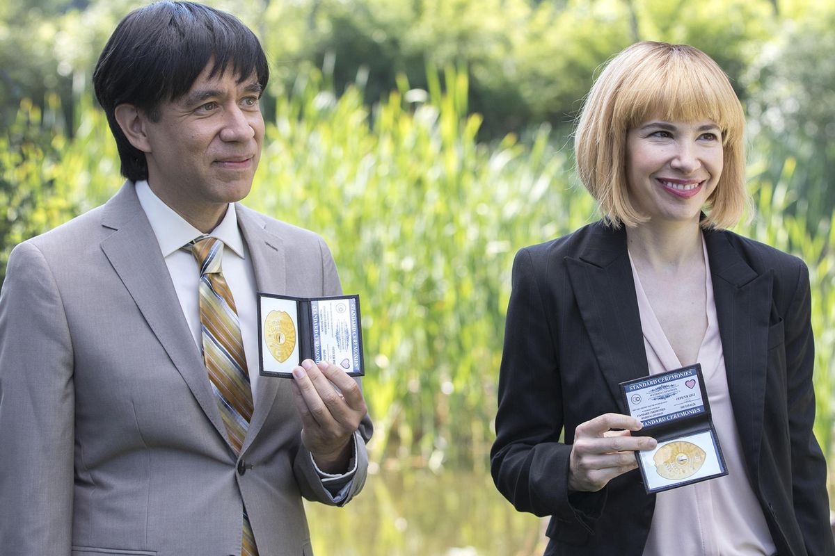 Fred Armisen and Carrie Brownstein played a variety of characters – and wore a variety of wigs – in “Portlandia.” The series started airing its eighth and final season this week on IFC. (Augusta Quirk / IFC photos)