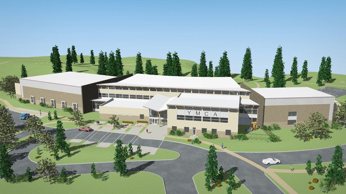 This  artist’s rendering depicts the YMCA-YWCA building to be constructed on Spokane’s North Side. Courtesy of YWCA Spokane (Courtesy of YWCA Spokane / The Spokesman-Review)