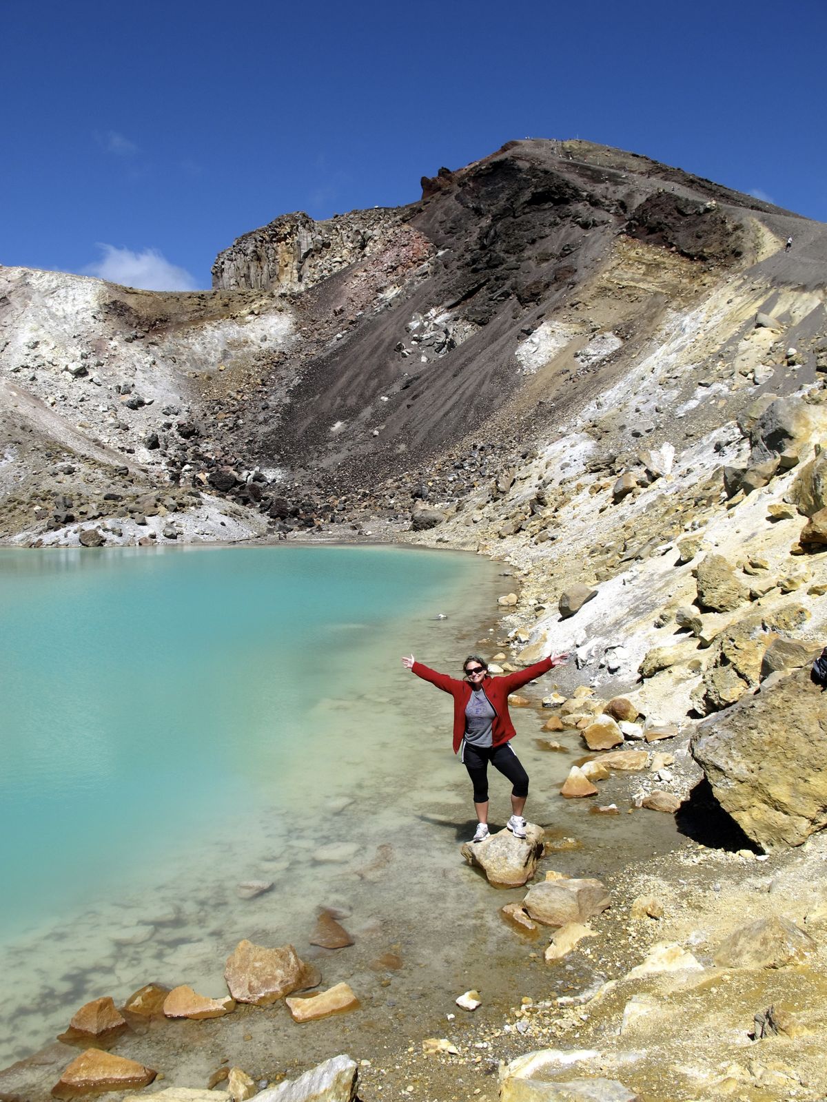 Angie Orth hikes the Tongariro Crossing in New Zealand.
