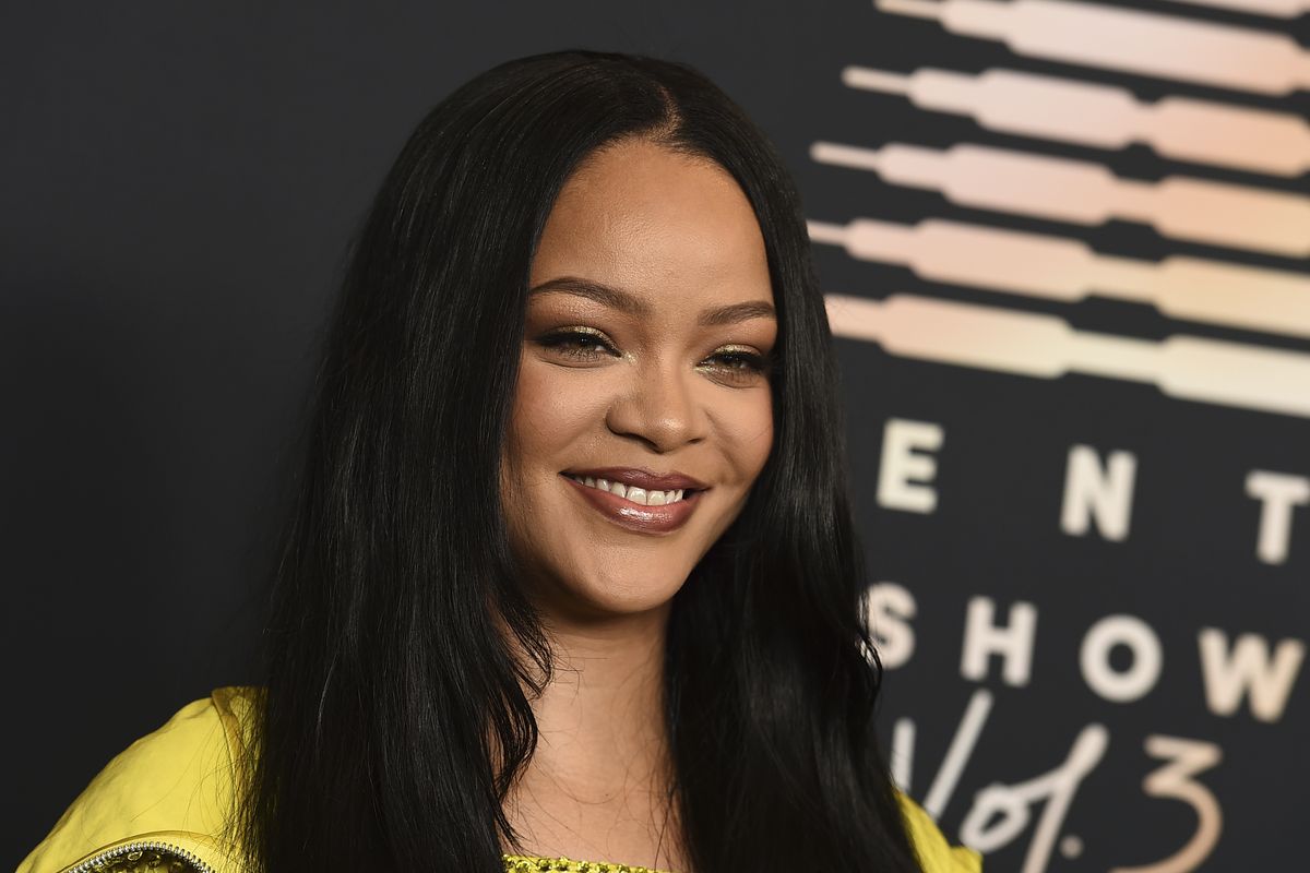Musician and entrepreneur Rihanna attends an event for her lingerie line Savage X Fenty at the Westin Bonaventure Hotel in Los Angeles on on Aug. 28, 2021. The lingerie fashion show, “Savage X Fenty Show Vol. 3," will premiere Friday on Amazon Prime Video. (Jordan Strauss)