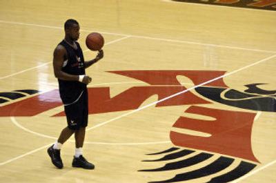
Eastern Washington University freshman Rodney Stuckey is a standout on the court, as Eagles fans have quickly learned this season as he scores points in bunches. 
 (Dan Pelle / The Spokesman-Review)