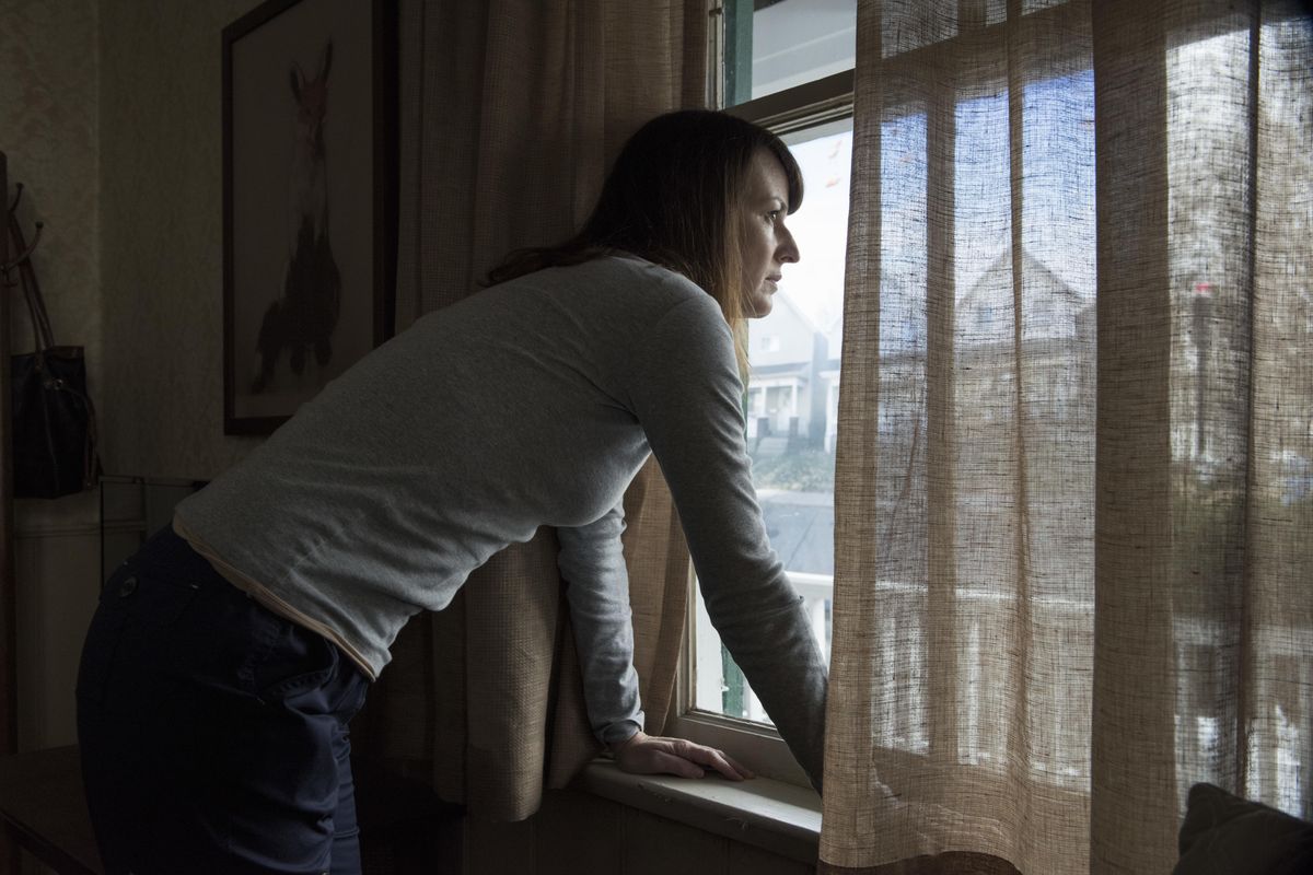 This image released by Netflix shows Rosemarie DeWitt in an episode of "Black Mirror," directed by Jodie Foster. Season four of "Black Mirror" will be available for streaming on Netflix starting Friday. (Christos Kalohoridis / Netflix)