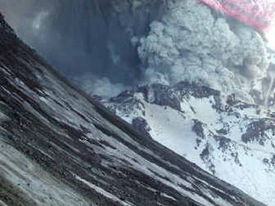 
An eruption from Mount St. Helens is seen Tuesday in this photo provided by the U.S. Geological Survey.
 (Associated Press / The Spokesman-Review)
