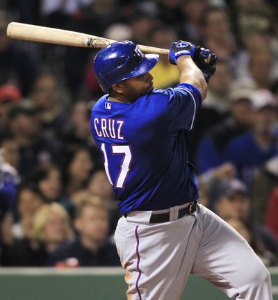 Designated hitters like Nelson Cruz of the Texas Rangers will be used in the All-Star game in A.L. and N.L. cities.  (Associated Press)