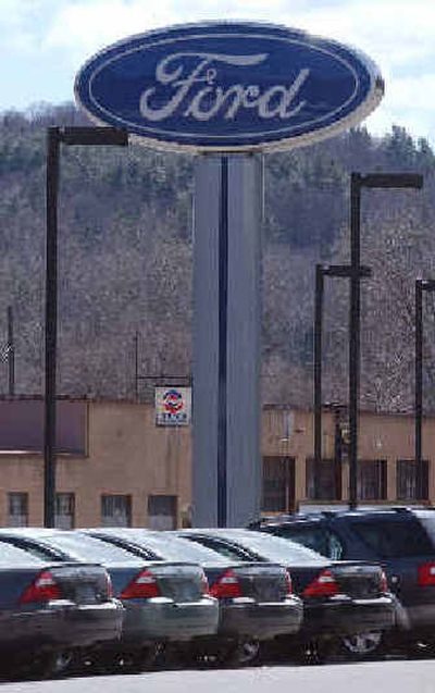 
 A Ford dealership is seen in Montpelier, Vt. Ford Motor Co. and General Motors have been experiencing financial hardships.
 (File/Associated Press / The Spokesman-Review)