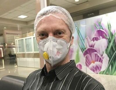 This March 19, 2020 photo provided courtesy of the White family, shows U.S. Navy veteran Michael White in Mashhad, Iran. (associated press)